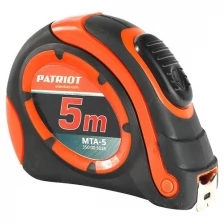 Рулетка Patriot MTA-5, с автостопом, обрезиненная, 5 м