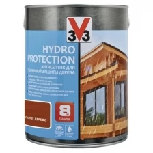 Антисептик акриловый V33 HYDRO PROTECTION 119606, для дерева, полуглянец, белый, 2,5л