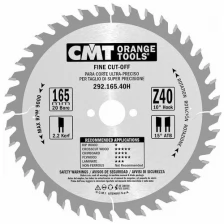 CMT 165x20x2,6/1,6 Z40 a=10 ATB пила, ручной инстр. дерево: поперечно, фанера 292.165.40H