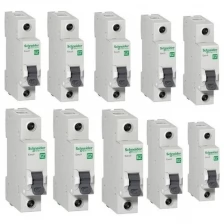 Автоматический выключатель Schneider Electric EASY 9 1P 40А С 4,5кА 230В, EZ9F34140, 10 шт.