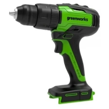 Greenworks Gd24dd60, 24V, бесщеточная, без АКБ и ЗУ Дрель-шуруповерт аккумуляторная (3704107) .