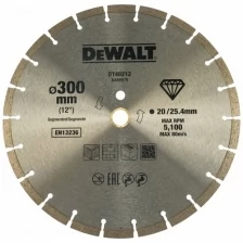 Круг алмазный DeWalt сегментированный универсальный 300x25.4/20мм DT40212