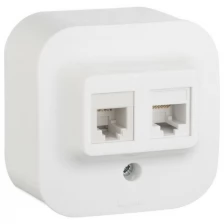 Legrand 782221 Розетка RJ11+RJ45 Quteo (Белая) .