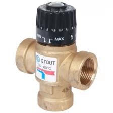 STOUT SVM-0110-166020 STOUT Термостатический смесительный клапан для систем отопления и ГВС 3/4" ВР 35-60°С KV 1,6