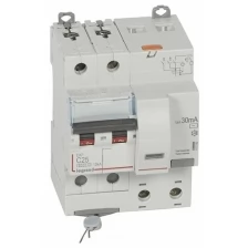 Дифавтомат Legrand DXЗ 2P 25А (C) 10кА 30мА (AC), 411160