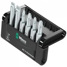 Wera Биты Набор Mini Check (6 ШТ) (шт) 800/4Z+851/4TZ+855/4TZ WE-056474 .