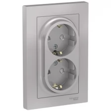 Розетка SCHNEIDER ELECTRIC ATLASDESIGN 16А, в сборе, алюминий ATN000326