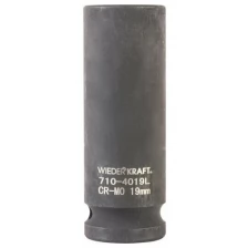 Головка WIEDERKRAFT торцевая ударная глубокая 1/2", 6 гр. 19мм WDK-710-4019L