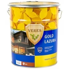 Декоративная пропитка для дерева Veres Gold Lazura №19, глянцевая, 10 л, дуб