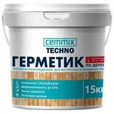 Герметик акриловый для дерева Cemmix Теплый шов, 15 кг, медовый