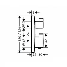 Термостат Hansgrohe Ecostat Square 15714670