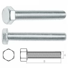 Болт М8х110 мм шестигр., цинк, кл.пр. 5.8, DIN 933 (5 кг) STARFIX (SMV1-15563-5)