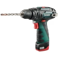 Дрель-шуруповерт аккумуляторная ударная Metabo PowerMaxx SB 600385500, 12 В Li-ion 2х2 Ач