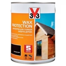 V33 Антисептик для дерева с добавлением воска WAX PROTECTION (0,9 л Бесцветный )